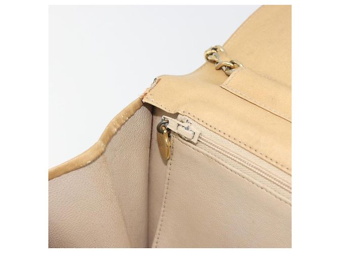 Borsa a tracolla CHANEL Matelasse con catena in pelle Beige Gold CC Auth ka5721 D'oro - vista 21
