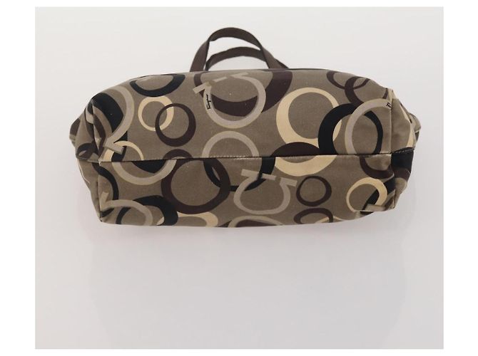 Salvatore Ferragamo Schultertasche Canvas 2 Set Schwarz Braun Auth bs36793 - Ansicht 15