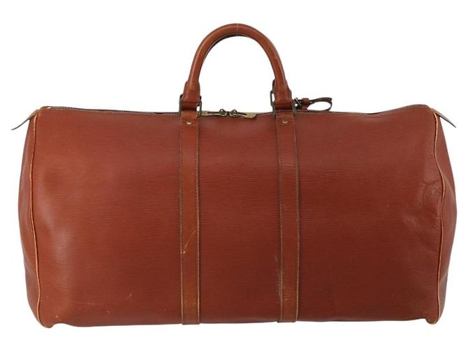 LOUIS VUITTON Epi Keepall 55 Boston Bag Vintage Brown M42958 LV Auth 193099 Castaño - vista 2