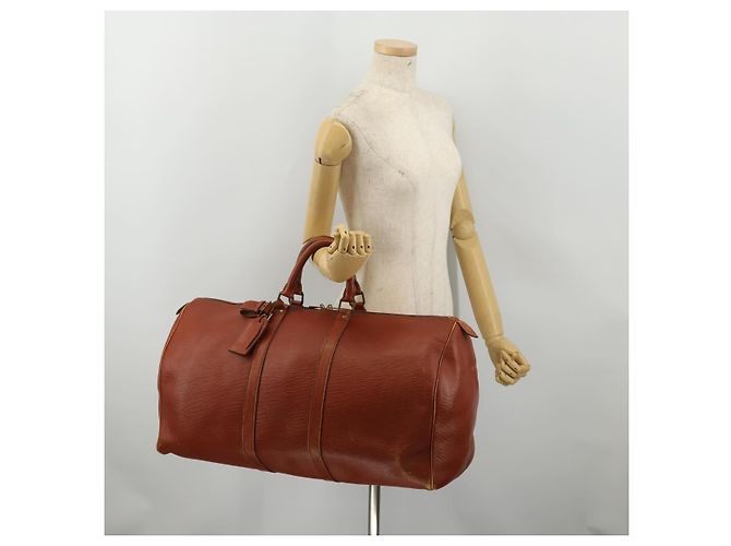 LOUIS VUITTON Epi Keepall 55 Boston Bag Vintage Brown M42958 LV Auth 193099 Castaño - vista 23