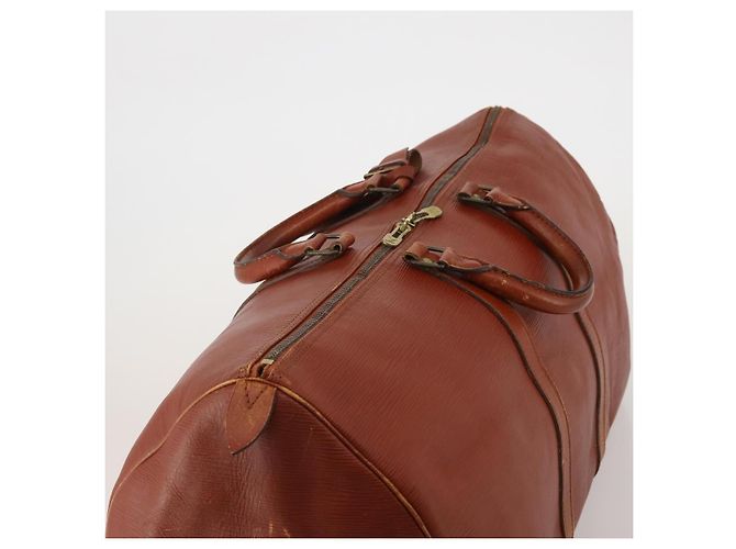 LOUIS VUITTON Epi Keepall 55 Boston Bag Vintage Brown M42958 LV Auth 193099 Castaño - vista 6