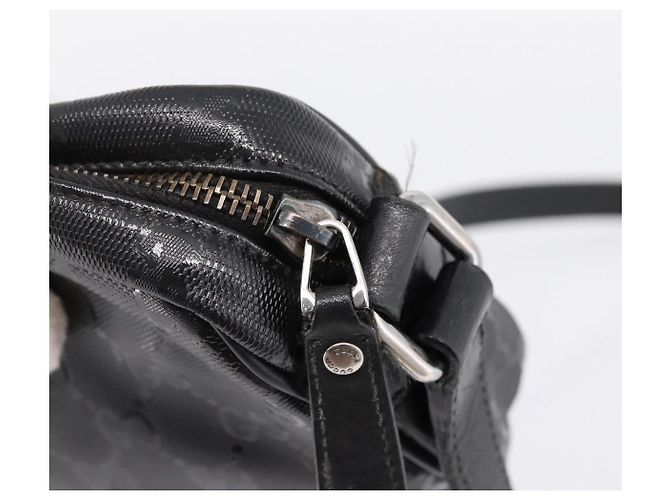 GUCCI GG Implementation Schultertasche PVC Schwarz Silber 201447 Auth ka5707A - Ansicht 14
