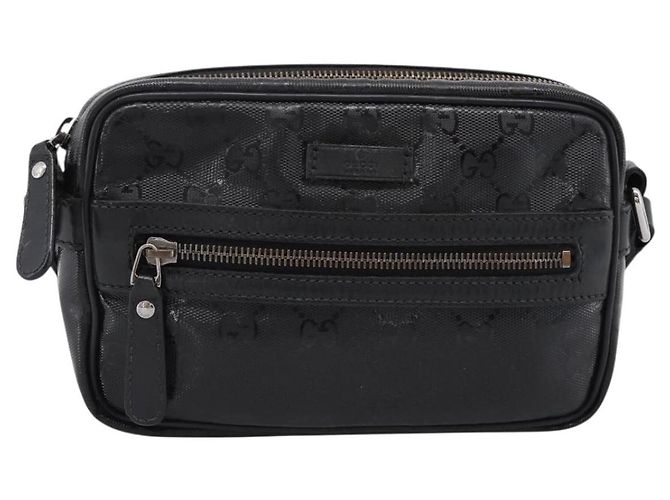 GUCCI GG Implementation Schultertasche PVC Schwarz Silber 201447 Auth ka5707A - Ansicht 2