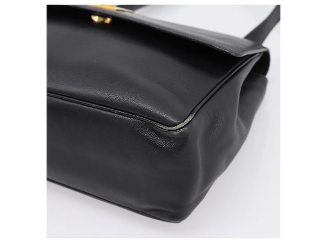 Céline CELINE Schultertasche aus Leder Schwarz Goldfarben Auth ep15804 - Ansicht 10