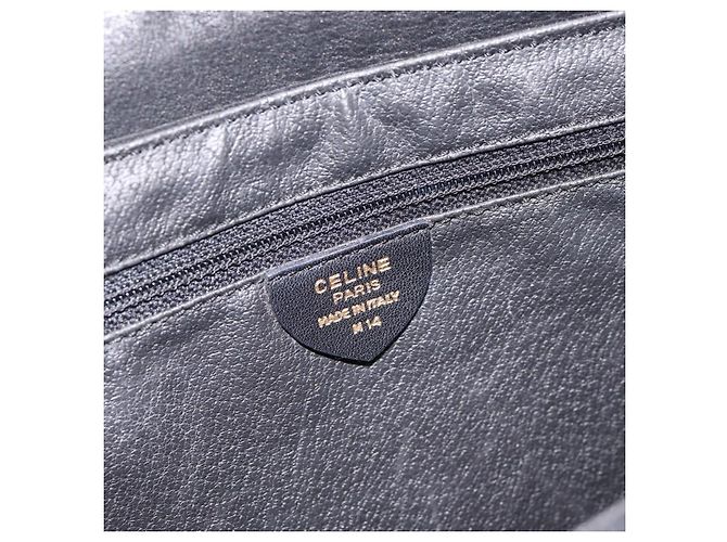 Céline CELINE Schultertasche aus Leder Schwarz Goldfarben Auth ep15804 - Ansicht 14