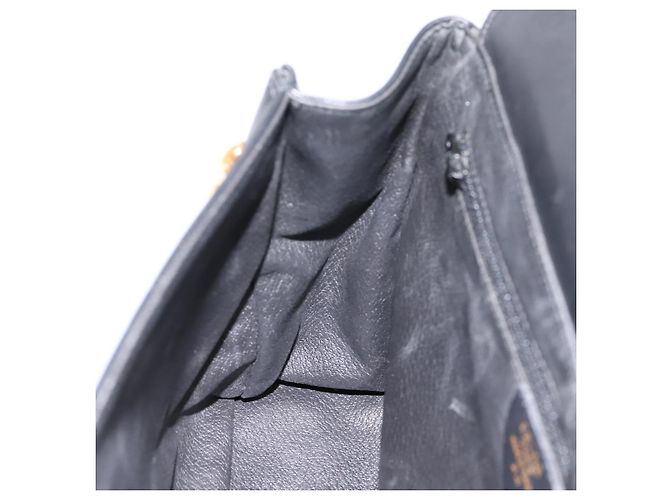 Céline CELINE Schultertasche aus Leder Schwarz Goldfarben Auth ep15804 - Ansicht 17