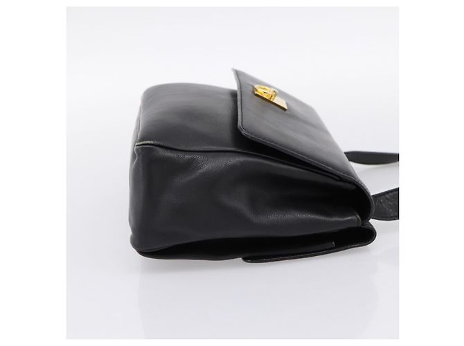 Céline CELINE Schultertasche aus Leder Schwarz Goldfarben Auth ep15804 - Ansicht 5