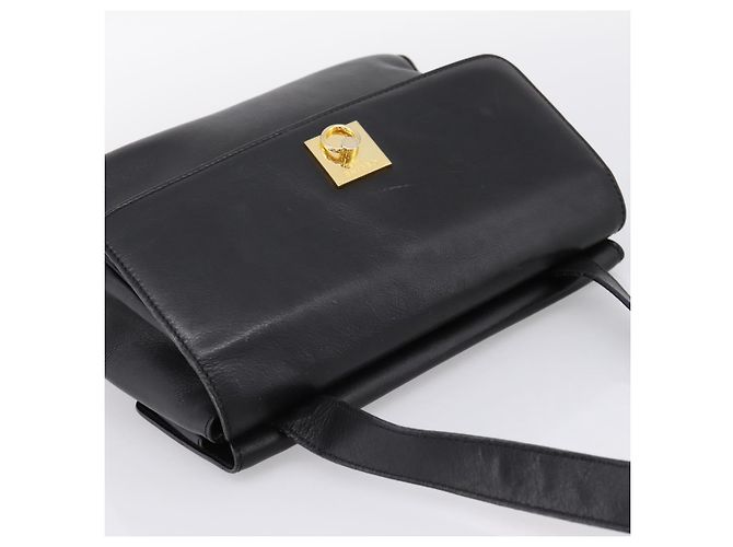 Céline CELINE Schultertasche aus Leder Schwarz Goldfarben Auth ep15804 - Ansicht 6