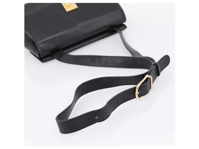 Céline CELINE Schultertasche aus Leder Schwarz Goldfarben Auth ep15804 - Ansicht 7