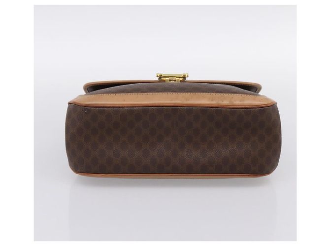 Céline CELINE Macadam Handtasche PVC Leder Braun Goldfarben Auth 196416 - Ansicht 10
