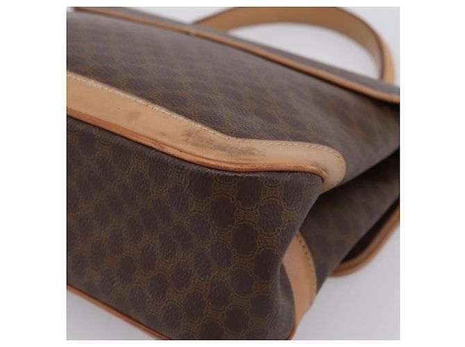 Céline CELINE Macadam Handtasche PVC Leder Braun Goldfarben Auth 196416 - Ansicht 13