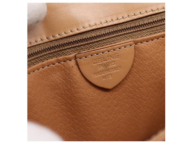 Céline CELINE Macadam Handtasche PVC Leder Braun Goldfarben Auth 196416 - Ansicht 15