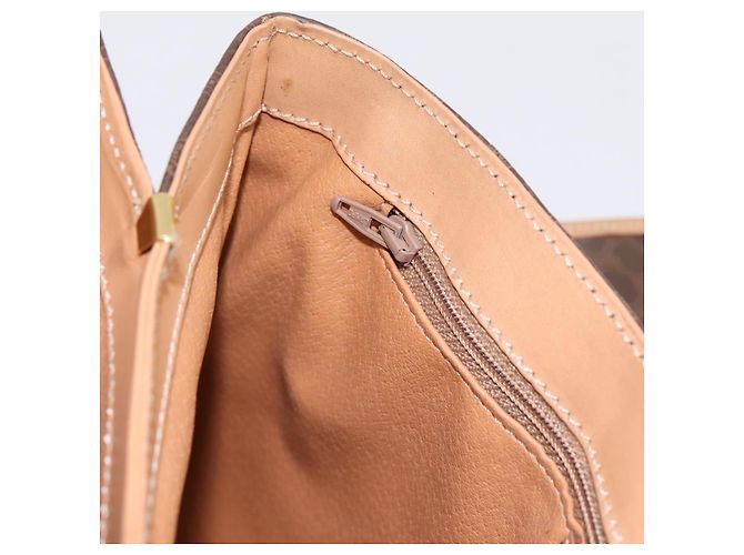 Céline CELINE Macadam Handtasche PVC Leder Braun Goldfarben Auth 196416 - Ansicht 19