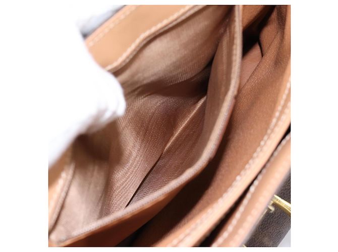 Céline CELINE Macadam Handtasche PVC Leder Braun Goldfarben Auth 196416 - Ansicht 20