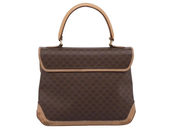 Céline CELINE Macadam Handtasche PVC Leder Braun Goldfarben Auth 196416 - Ansicht 3