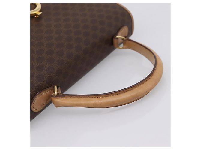 Céline CELINE Macadam Handtasche PVC Leder Braun Goldfarben Auth 196416 - Ansicht 7