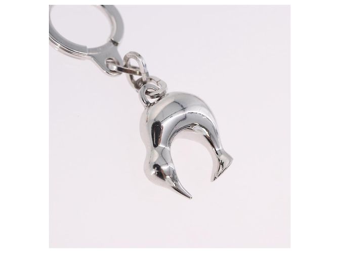 LOUIS VUITTON Porte Cles LV Cup Key Holder metallo Silver LV Auth BA15234V Argento - vista 3
