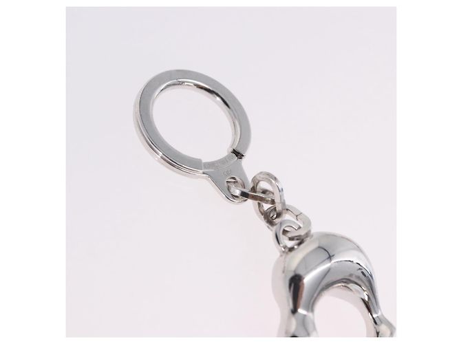 LOUIS VUITTON Porte Cles LV Cup Key Holder metallo Silver LV Auth BA15234V Argento - vista 4