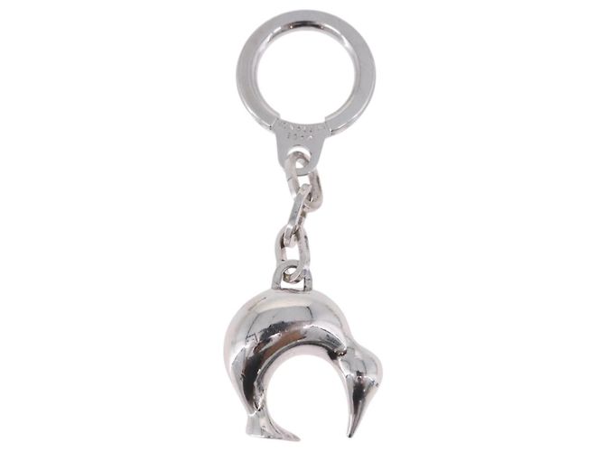LOUIS VUITTON Porte Cles LV Cup Key Holder metallo Silver LV Auth BA15234V Argento - vista 5