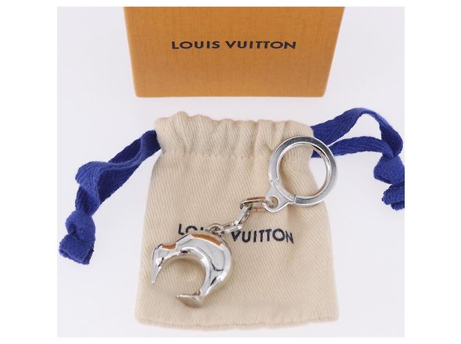 LOUIS VUITTON Porte Cles LV Cup Key Holder metallo Silver LV Auth BA15234V Argento - vista 9