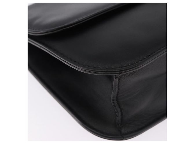 Borsa a tracolla VALENTINO Studs Chain in pelle nera e oro Auth BA14768A Nero - vista 14