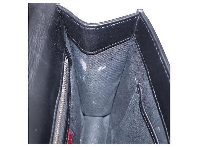 Borsa a tracolla VALENTINO Studs Chain in pelle nera e oro Auth BA14768A Nero - vista 19