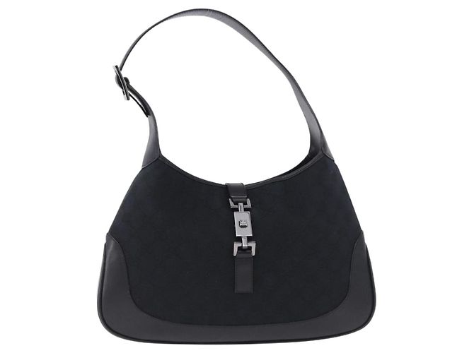 Borsa a tracolla GUCCI GG Canvas Jackie Nero Argento 001 3306 2684 Auth am12397V - vista 2