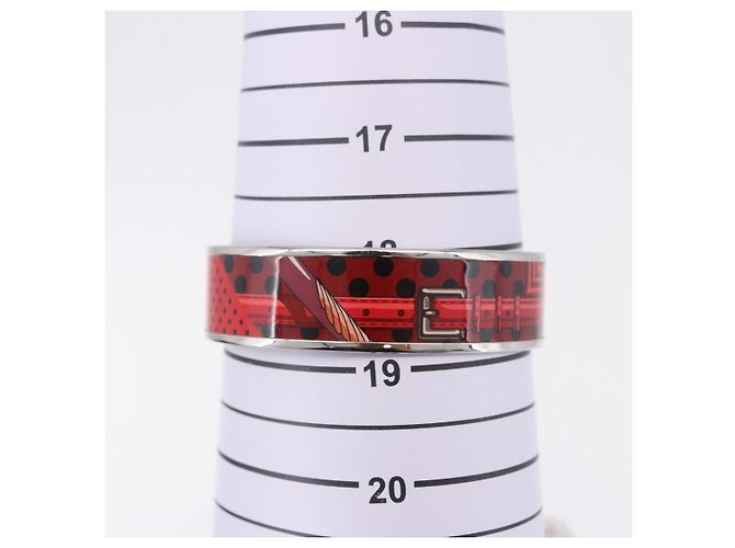 Hermès HERMES Emilel GM Bracciale metallo Rosso Auth 198833M - vista 10