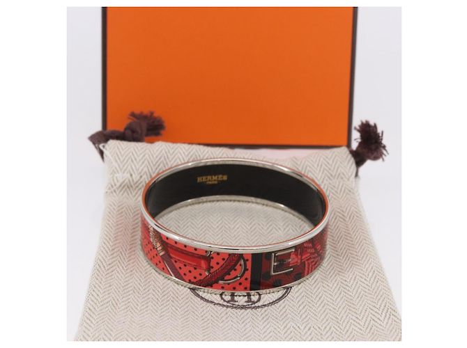 Hermès HERMES Emilel GM Bracciale metallo Rosso Auth 198833M - vista 11
