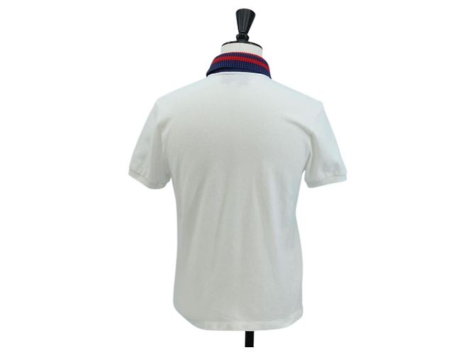 Polo GUCCI Camiseta de manga corta de algodón S Blanco Auth 196745M - vista 2