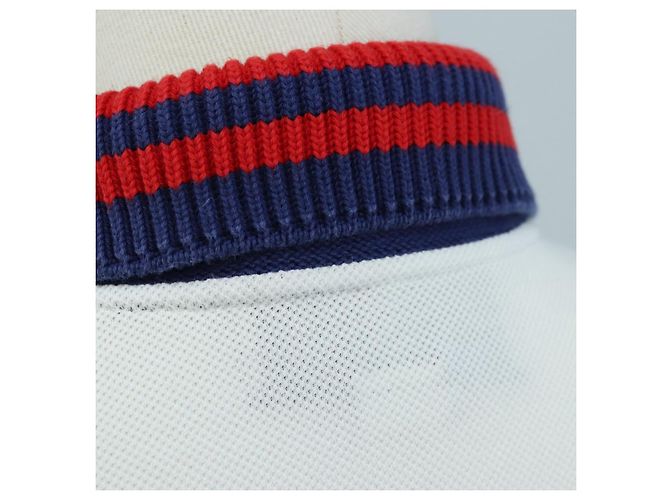 Polo GUCCI Camiseta de manga corta de algodón S Blanco Auth 196745M - vista 9