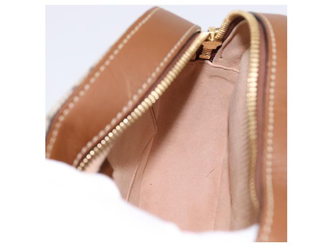 Borsa a tracolla GUCCI GG Supreme Chain PVC Beige Gold 409535 Auth 197208V D'oro - vista 17