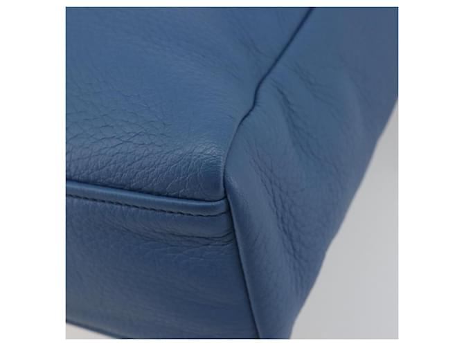 Borsa PRADA in pelle blu e oro Auth 197335V D'oro - vista 15