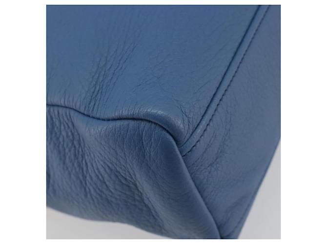 Borsa PRADA in pelle blu e oro Auth 197335V D'oro - vista 16