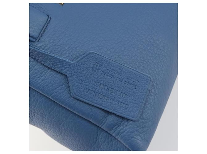 Borsa PRADA in pelle blu e oro Auth 197335V D'oro - vista 18