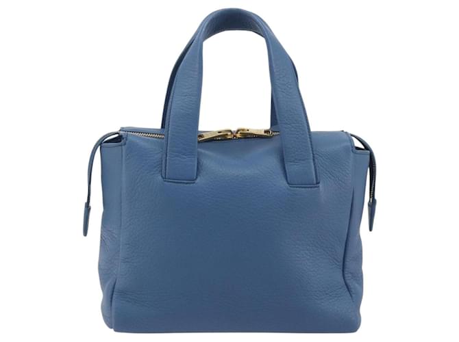 Borsa PRADA in pelle blu e oro Auth 197335V D'oro - vista 2