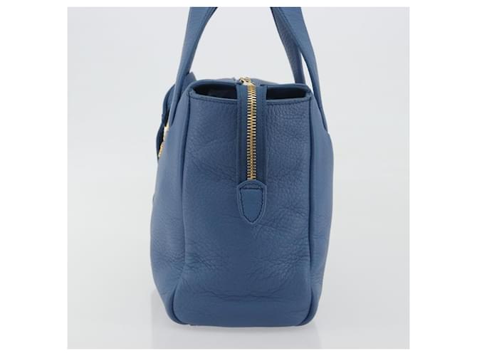 Borsa PRADA in pelle blu e oro Auth 197335V D'oro - vista 3