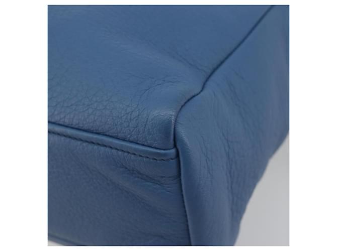 Borsa PRADA in pelle blu e oro Auth 197335V D'oro - vista 9