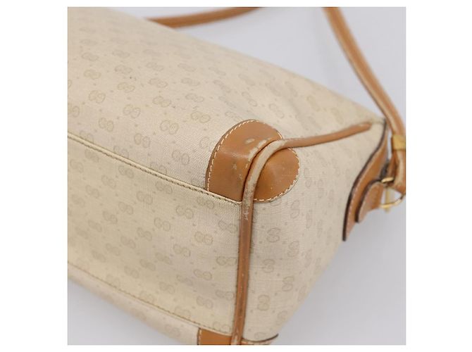Borsa a tracolla GUCCI Micro GG Supreme PVC Ivory Gold 007 32 0042 Auth BA15195 D'oro Crudo - vista 12