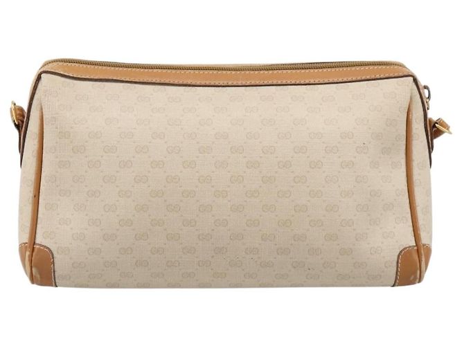 Borsa a tracolla GUCCI Micro GG Supreme PVC Ivory Gold 007 32 0042 Auth BA15195 D'oro Crudo - vista 3