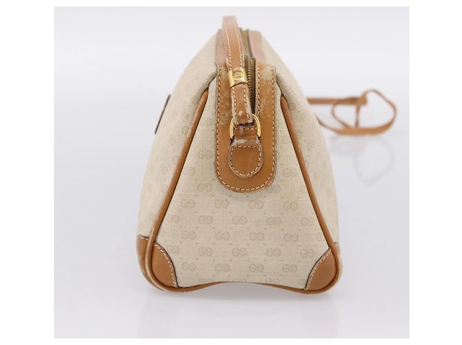 Borsa a tracolla GUCCI Micro GG Supreme PVC Ivory Gold 007 32 0042 Auth BA15195 D'oro Crudo - vista 5