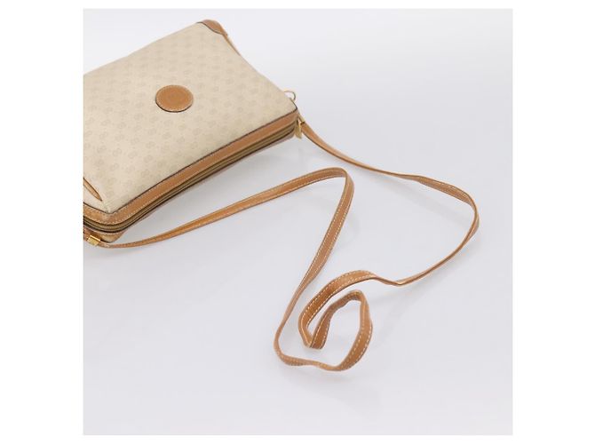 Borsa a tracolla GUCCI Micro GG Supreme PVC Ivory Gold 007 32 0042 Auth BA15195 D'oro Crudo - vista 7