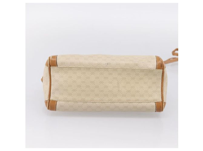Borsa a tracolla GUCCI Micro GG Supreme PVC Ivory Gold 007 32 0042 Auth BA15195 D'oro Crudo - vista 9