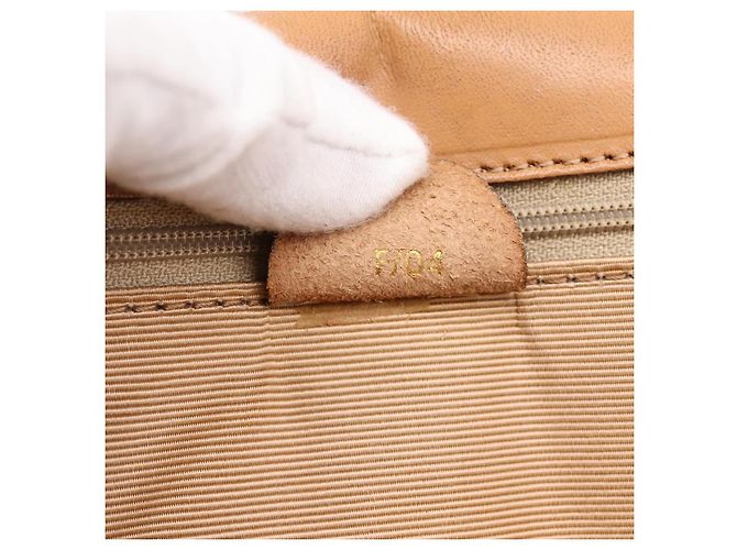 Céline Borsa a mano CELINE Macadam Canvas PVC Leather Brown Gold Auth mr2822 Marrone D'oro - vista 22