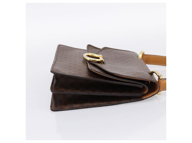 Céline Borsa a mano CELINE Macadam Canvas PVC Leather Brown Gold Auth mr2822 Marrone D'oro - vista 5
