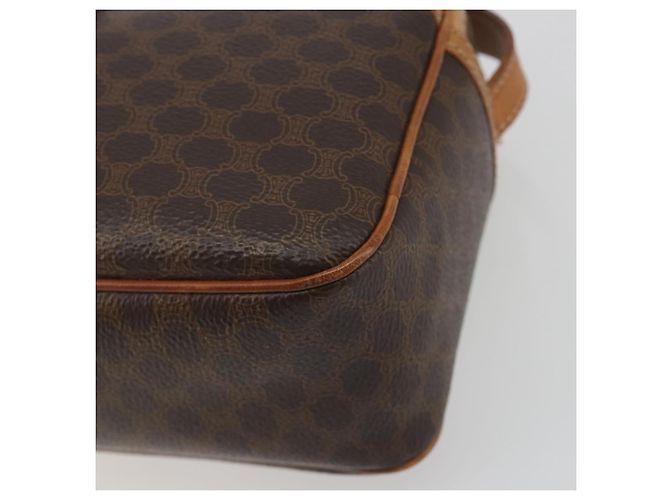 Céline Borsa a Tracolla CELINE Macadam PVC Pelle Marrone Tono Oro Auth BA14952 - vista 10