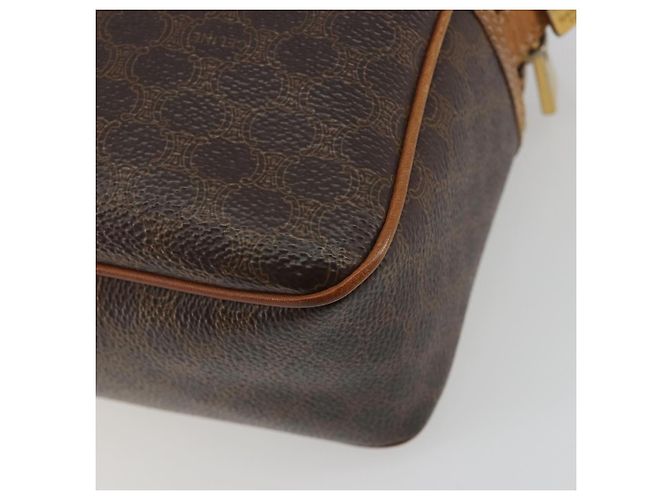 Céline Borsa a Tracolla CELINE Macadam PVC Pelle Marrone Tono Oro Auth BA14952 - vista 12