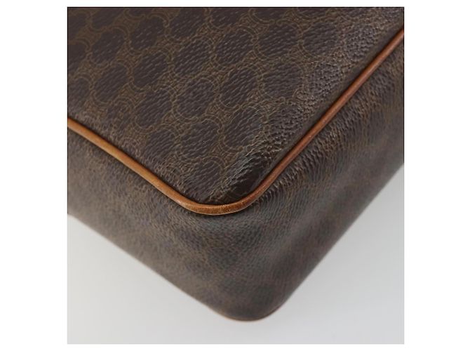 Céline Borsa a Tracolla CELINE Macadam PVC Pelle Marrone Tono Oro Auth BA14952 - vista 13