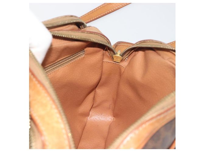 Céline Borsa a Tracolla CELINE Macadam PVC Pelle Marrone Tono Oro Auth BA14952 - vista 18
