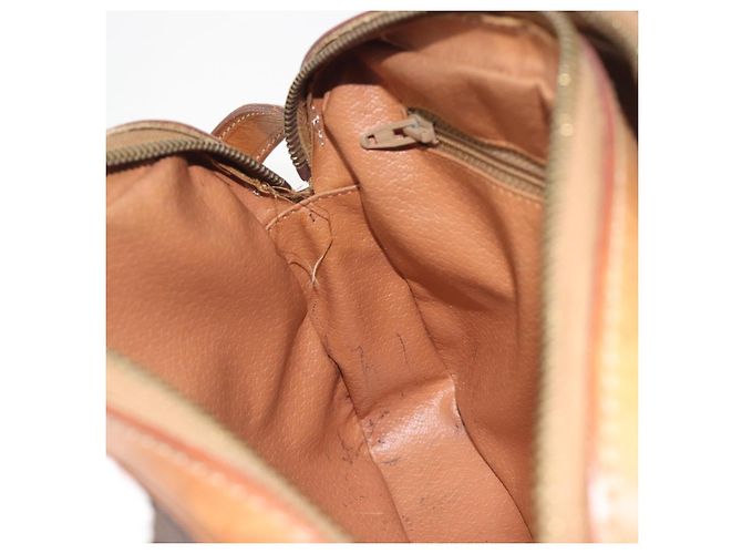 Céline Borsa a Tracolla CELINE Macadam PVC Pelle Marrone Tono Oro Auth BA14952 - vista 19